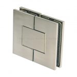 Z-7920   Adjustable Heavy Duty Flat Square Corner 180 Degree Glass to Glass Zero Position Shower Hinge With Cover
