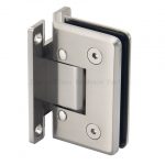 Adjustable Standard Duty Beveled Edge Wall Mount Full Back "H" Plate Shower Hinge