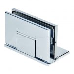 Z-7809F   Adjustable Standard Duty Flat Square Corner Wall Mount Offset Back Plate with Cover  Shower Hinge