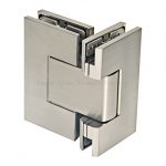 Z-7820   Adjustable Standard Duty Flat Square Corner 180 Degree Glass to Glass  Shower Hinge With Cover