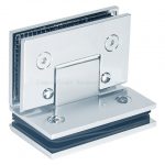 Adjustable Standard Duty Flat Square Corner 90 Degree Glass to Glass Shower Hinge