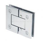 Z-7421   Adjustable Standard Duty Flat Square Corner 180 Degree Glass to Glass Shower Hinge