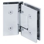 Z-9430   Adjustable Standard Duty Square Corner 135 Degree Glass to Glass Shower Hinge