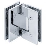 Z-9440   Adjustable Standard Duty Square Corner 90 Degree Glass to Glass Shower Hinge